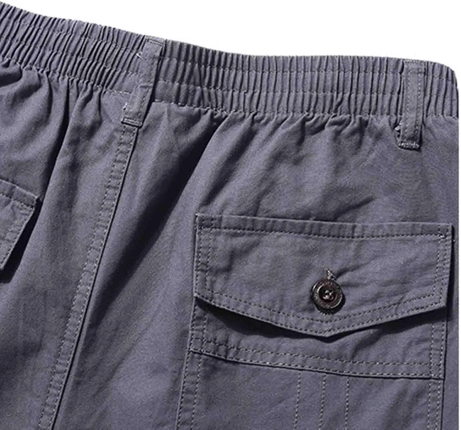 Men Plus Size Cargo Pants Light Lounge Pants Solid Outdoor Pants Hiking Pants with Pocket Relaxed Classic Pants