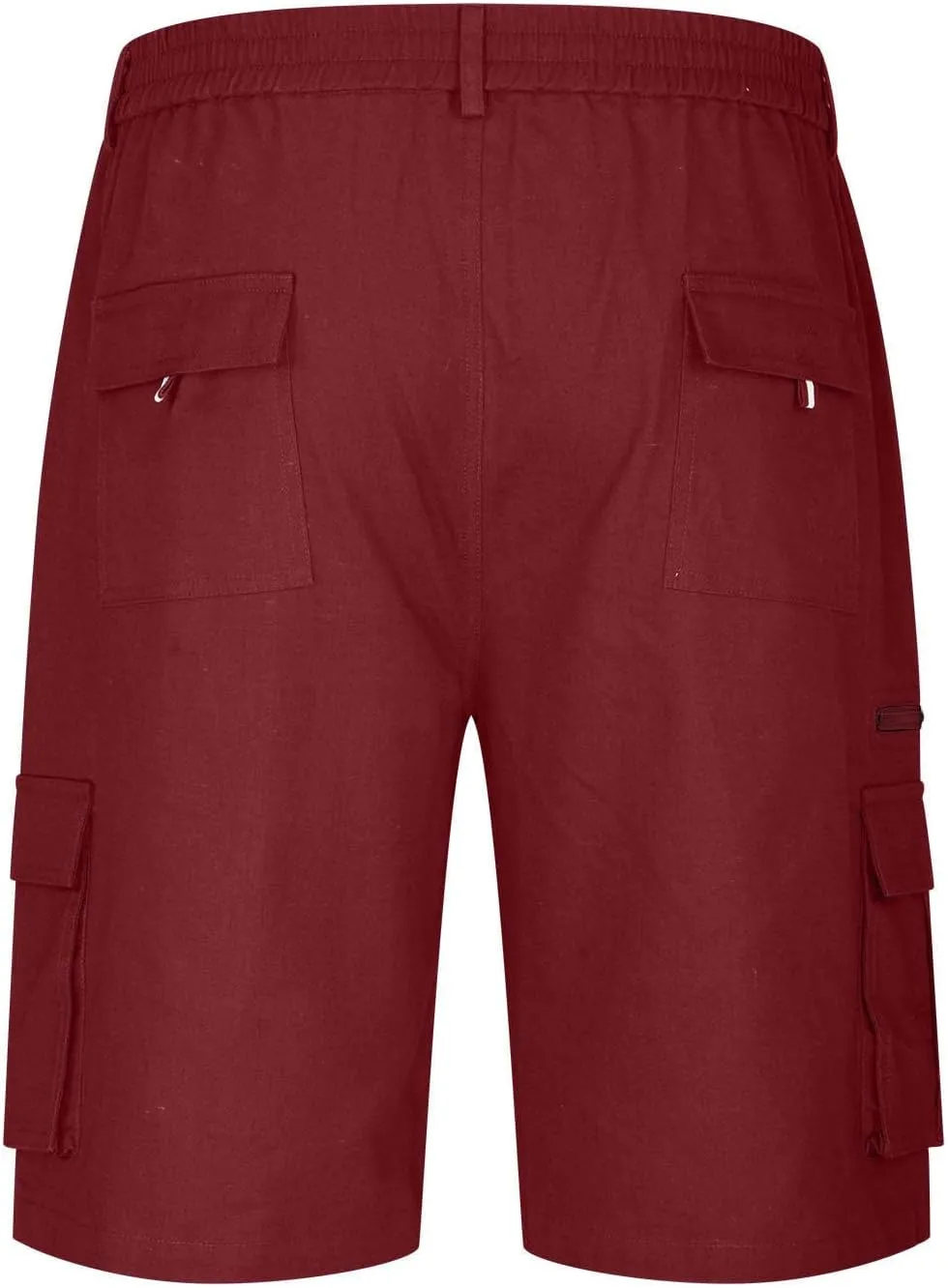 Men Shorts Casual Cargo Shorts Elastic Waist Multi Pocket Tooling Shorts Outdoor Fashion Regular Fit Athletic Shorts