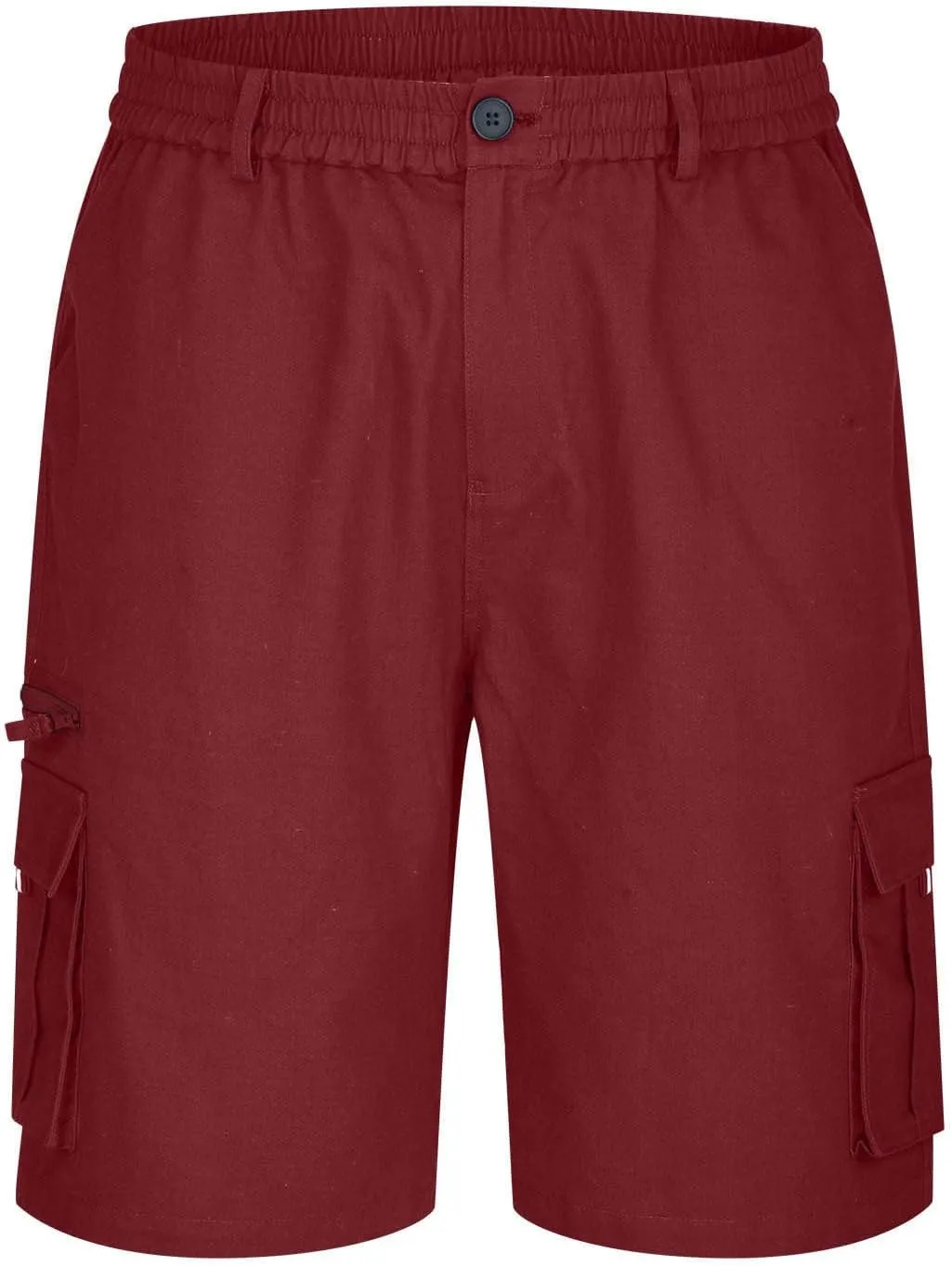 Men Shorts Casual Cargo Shorts Elastic Waist Multi Pocket Tooling Shorts Outdoor Fashion Regular Fit Athletic Shorts