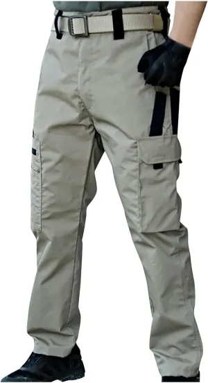 Mens Athletic Outdoor Pants Hiking Tactical Pants Climbing Fishing Pants Trendy Regular Pants Classic Fall Pants