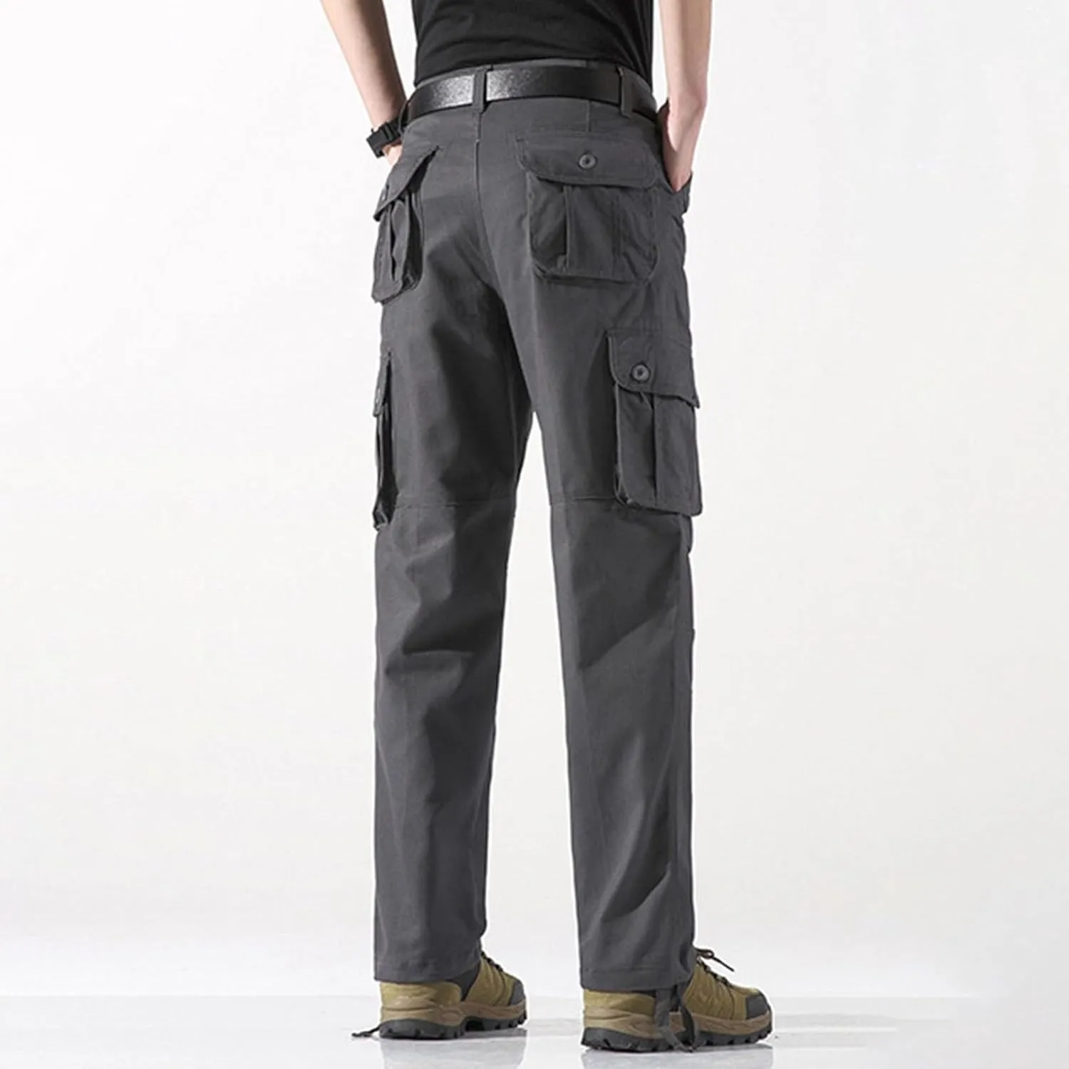 Mens Cargo Pant Drying Casual Pants Multi Pocket Outdoor Sports Hiking Loose Workout Joggers Stretch Sweatpants Mens