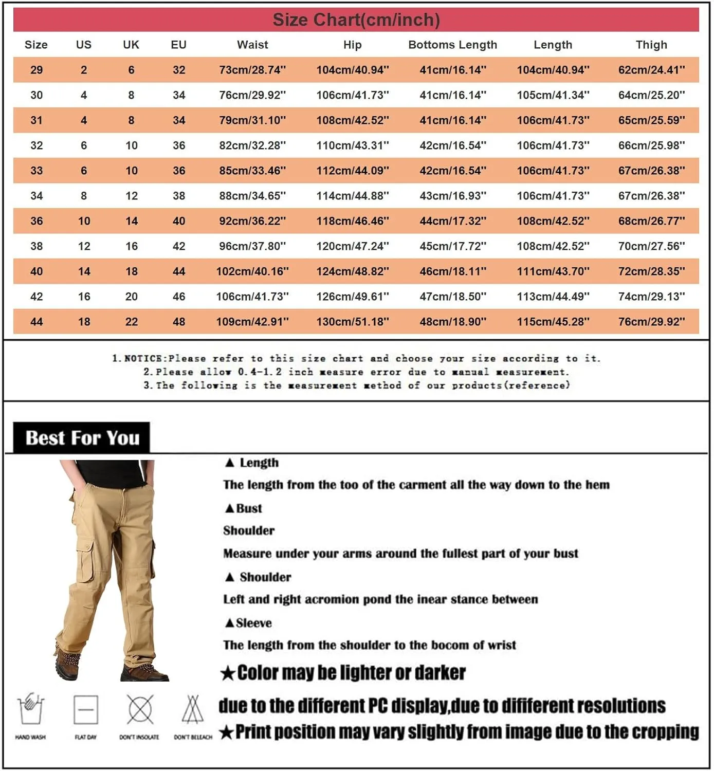 Men's Casual Cargo Pants Workout Joggers Stretch Sweatpants Hiking Drawstring Tactical Trousers with Multi Pockets