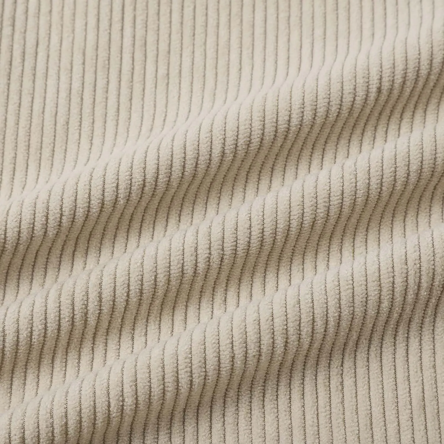 Mens Corduroy Sweatshirt Casual Stand Collar Button Up Pullover Long Sleeve Polo Sweater Shirts with Elbow Patches