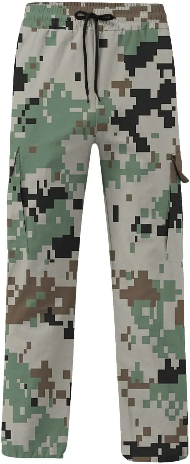 Men's Cotton Casual Sweatpants Color Pocket Trousers Loose Sports Trousers Sweatpants Track Training Athletic Jogger
