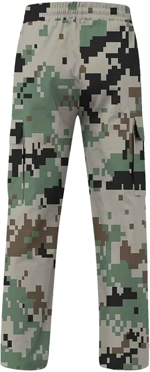 Men's Cotton Casual Sweatpants Color Pocket Trousers Loose Sports Trousers Sweatpants Track Training Athletic Jogger