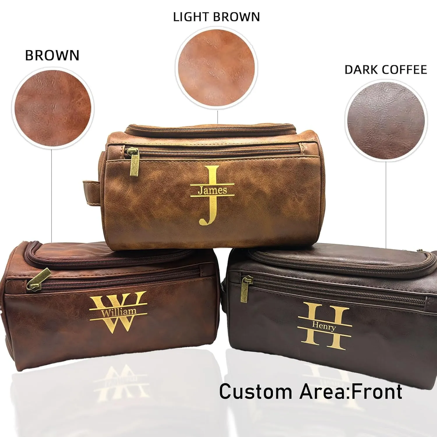 Men's Customizable Hanging Toiletry bag for man Dopp Kit Bag for Travel, Wedding Groomsmen Gifts, Father's Day，Christmas Birthday Presents for Dad, Husband, Grandpa，Lover (Fiber Engraving)