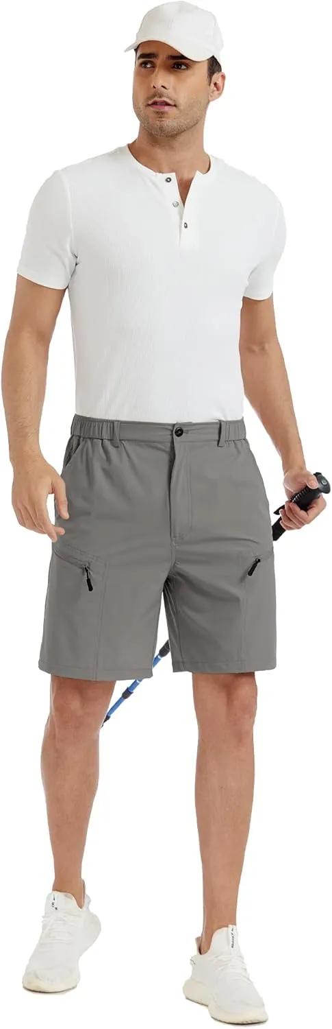Mens Hiking Cargo Shorts 7" Inseam Mens Golf Stretch Shorts with Multipocket,Quick Dry Breathable Work Shorts