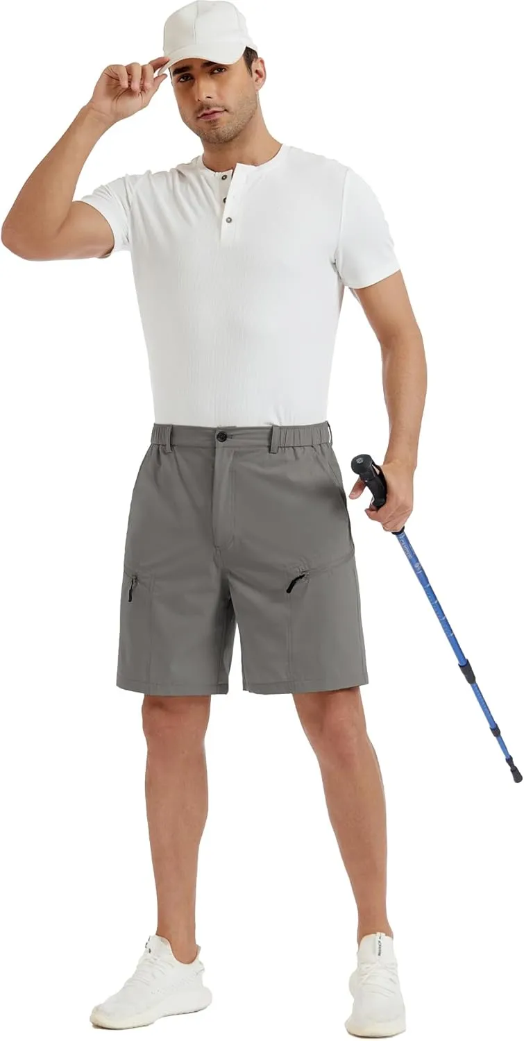 Mens Hiking Cargo Shorts 7" Inseam Mens Golf Stretch Shorts with Multipocket,Quick Dry Breathable Work Shorts