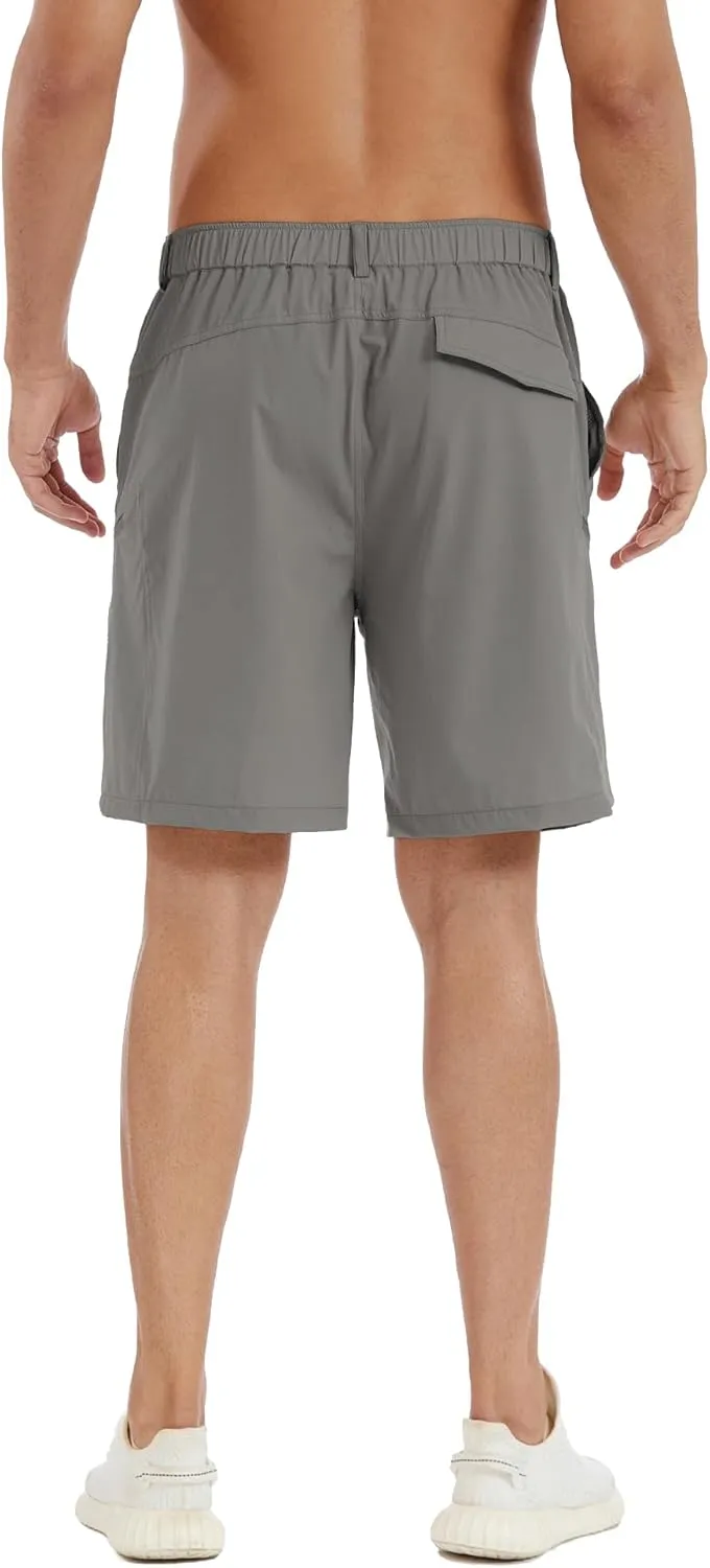 Mens Hiking Cargo Shorts 7" Inseam Mens Golf Stretch Shorts with Multipocket,Quick Dry Breathable Work Shorts