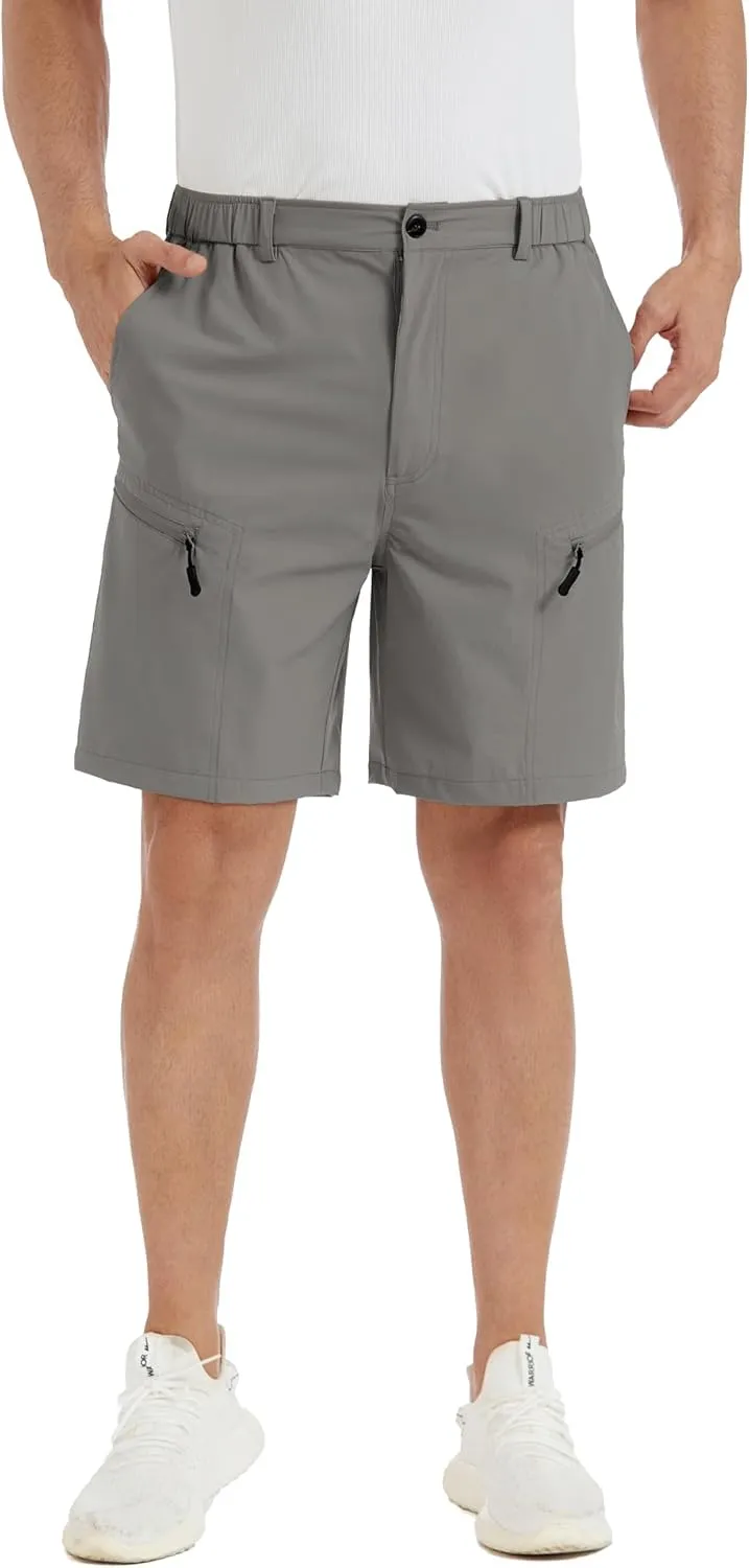 Mens Hiking Cargo Shorts 7" Inseam Mens Golf Stretch Shorts with Multipocket,Quick Dry Breathable Work Shorts
