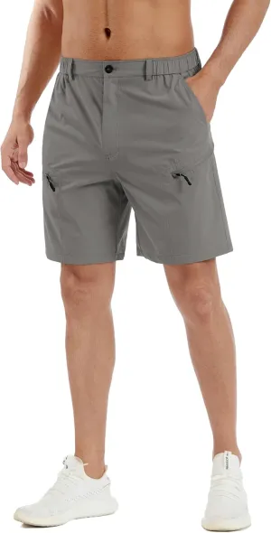 Mens Hiking Cargo Shorts 7" Inseam Mens Golf Stretch Shorts with Multipocket,Quick Dry Breathable Work Shorts
