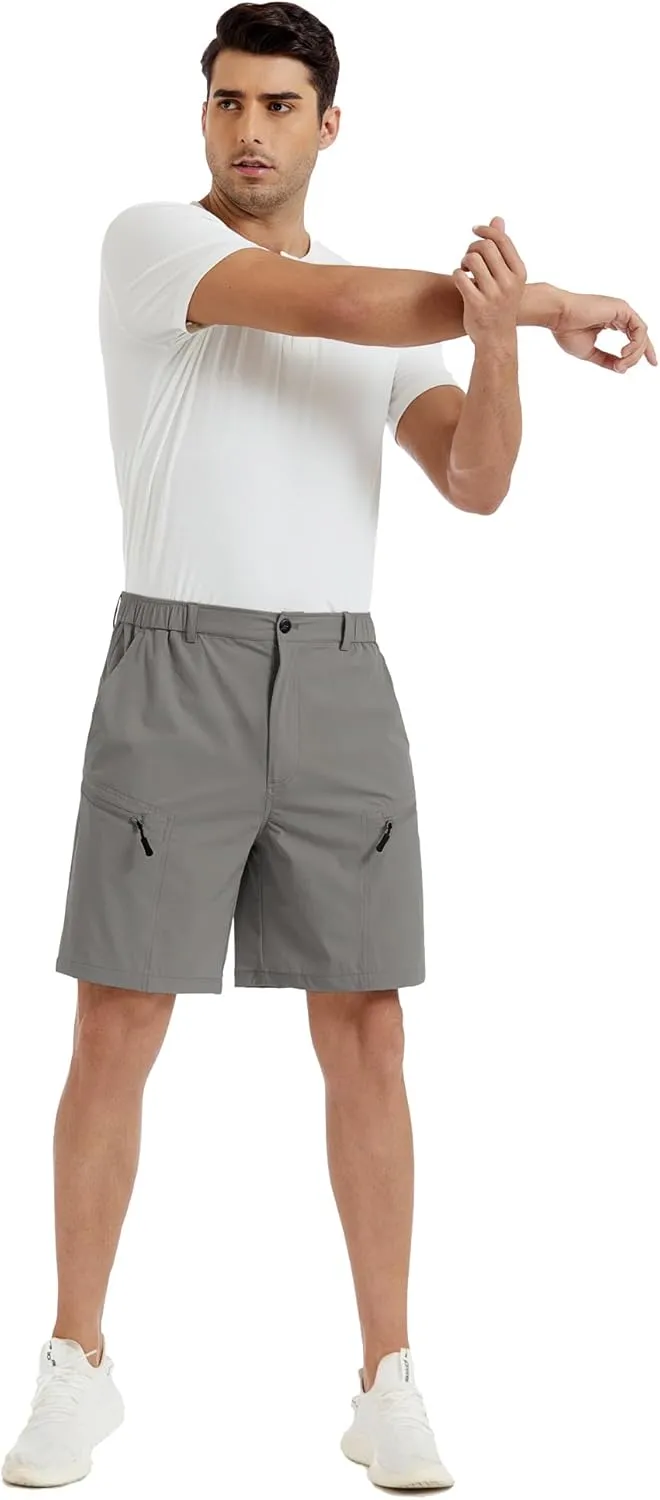 Mens Hiking Cargo Shorts 7" Inseam Mens Golf Stretch Shorts with Multipocket,Quick Dry Breathable Work Shorts