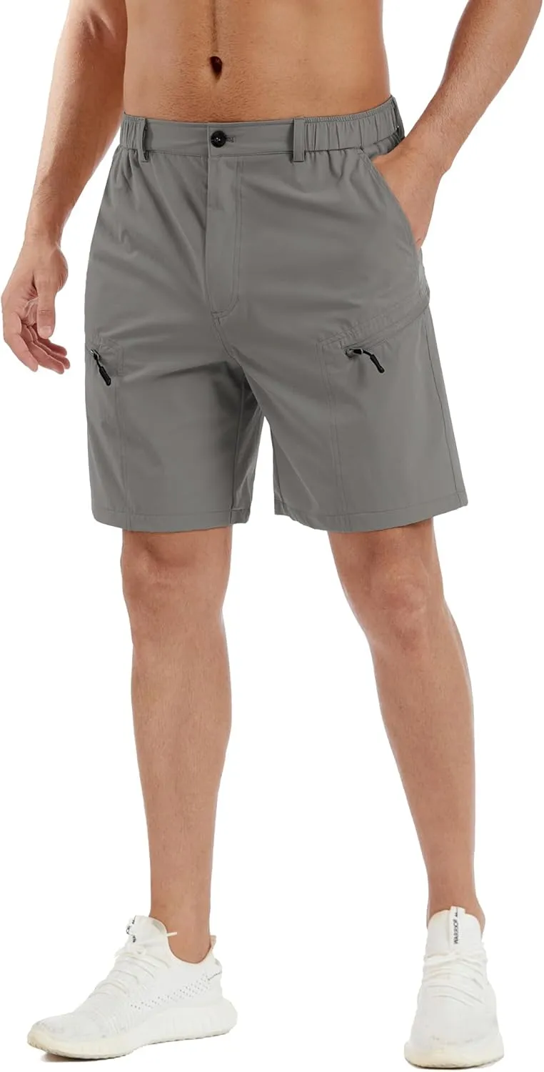 Mens Hiking Cargo Shorts 7" Inseam Mens Golf Stretch Shorts with Multipocket,Quick Dry Breathable Work Shorts