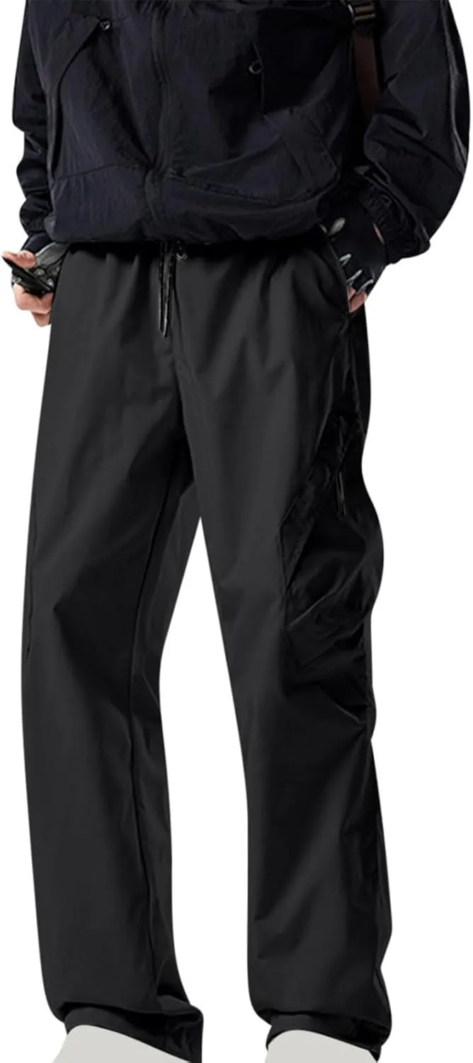 Mens Hiking Pants Lightweight Quick Dry Waterproof Cargo Pant Casual with Adjustable Drawstring Multi Pockets Outdoor