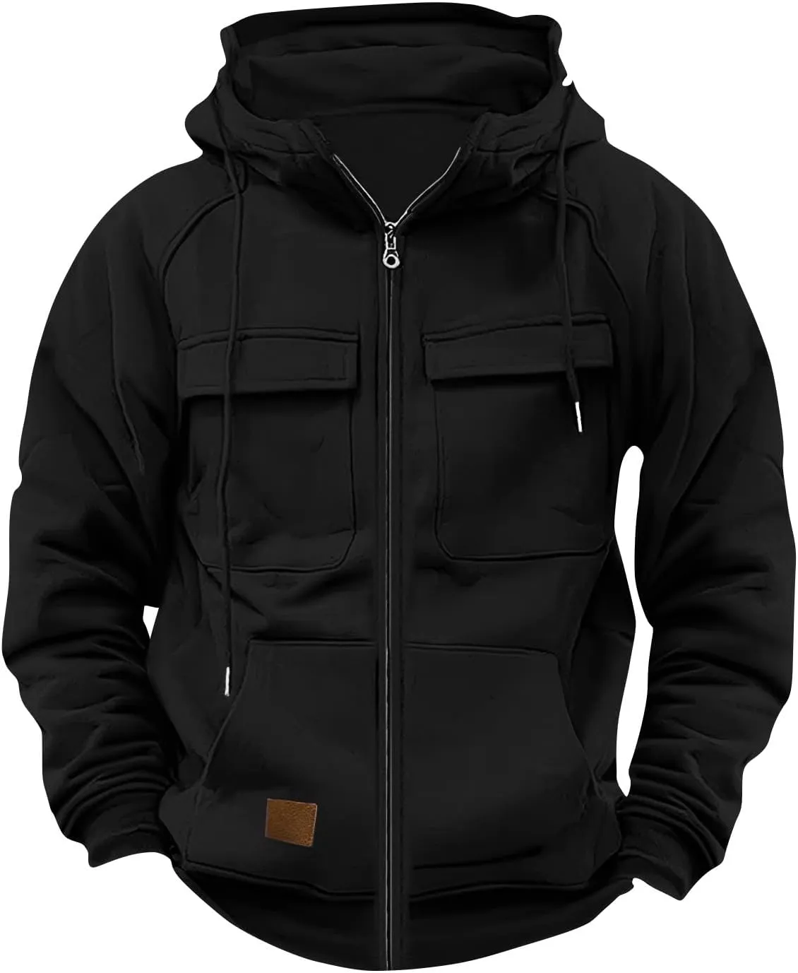 Mens Hoodies Pullover Long Sleeve Vintage Workout Hoodies Quarter Zip Military Tactical Sweatshirt Fall Pullover