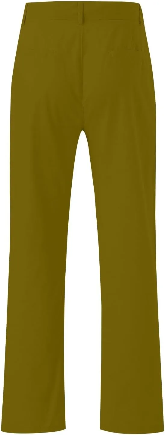 Men's Linen Pants Loose Fit Casual Summer Office Business Dress Pant Lightweight Baggy Beach Plain Vacation Trousers