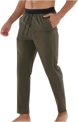 Men's Outdoor Sweatpant Quick Dry Straight Leg Sweat Pants Breathable Casual Drawstring Athletic Workout Running Pant