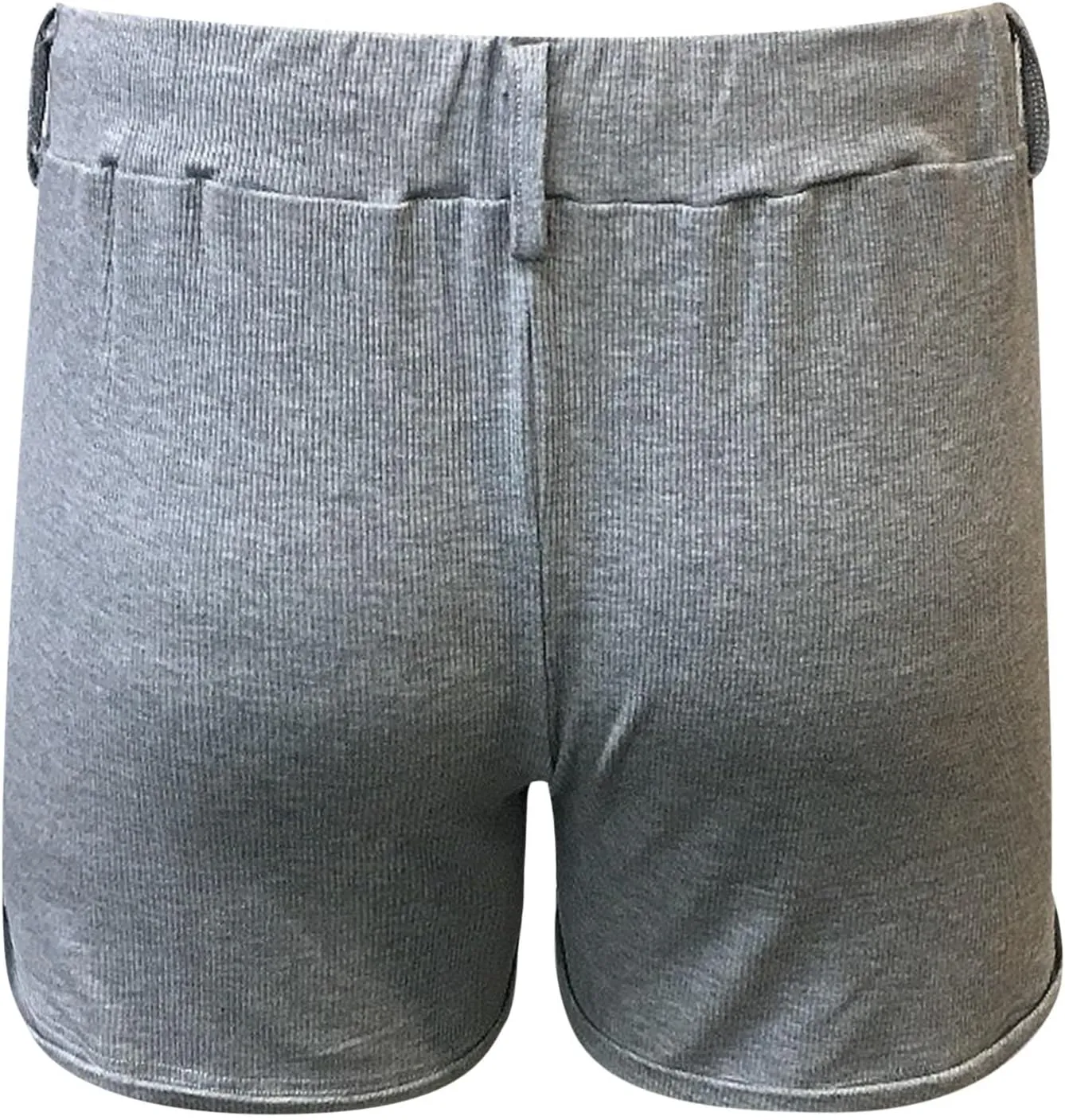 Men's Ribbed Booty Shorts Elastic Waist Drawstring Gym Workout Boxer Briefs Athletic Bodybuilding Soft Sports Shorts