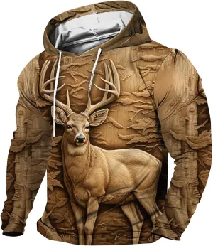 Mens Sweatshirts Hoodies 3D Novelty Print Drawstring Pullover Long Sleeve Funny Slim Fit Gym Workout Muscle Shirts
