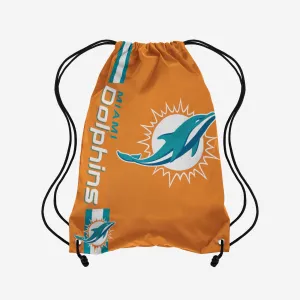 Miami Dolphins Orange Alternate Color Big Logo Drawstring Backpack
