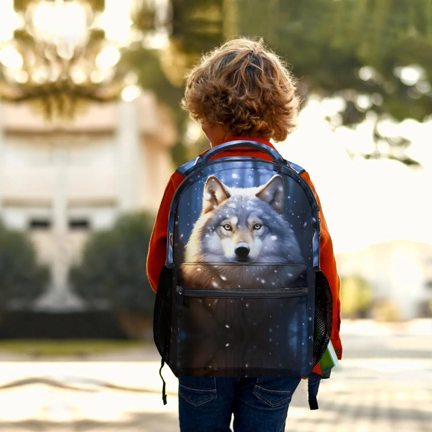 Miaoquhe Wolf Backpack Animal Printed Laptop Backpack for Girls Boys Kids Wolf Printing School Bookbags Casual College Shoulder Bag Computer Daypack for Women Men Travel Work