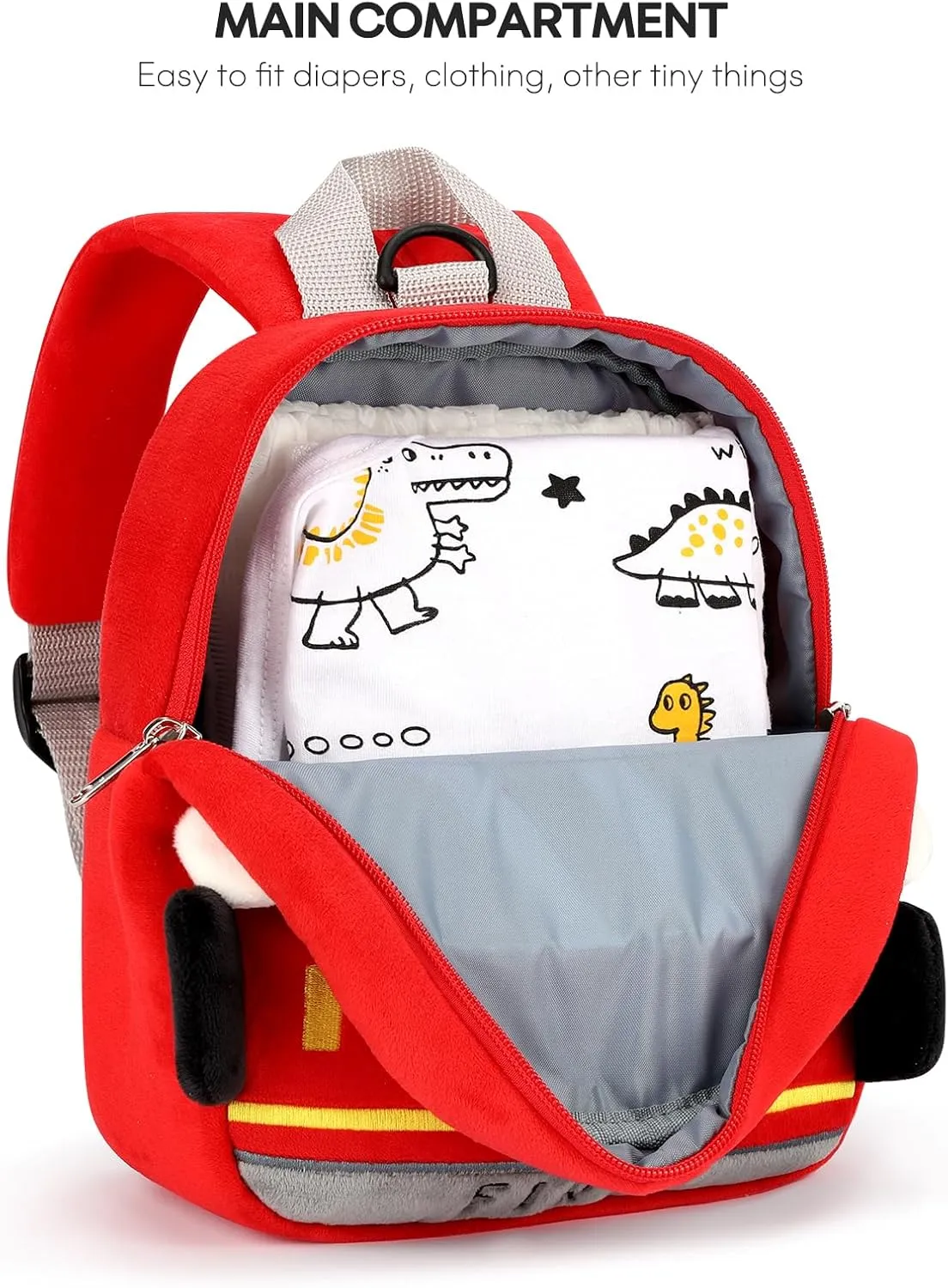 mibasies Toddler Backpacks for Girls 2-4: Plush Backpack -3D Animal Cartoon Mini Travel Bag -10 inch Toddler Backpack Leash