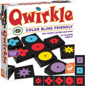 MindWare Qwirkle Color Blind Friendly Family Game Game for Kids and Adults - Fun Family Game Night Game for Concentration and Visual-Thinking Skills - Ages 6 