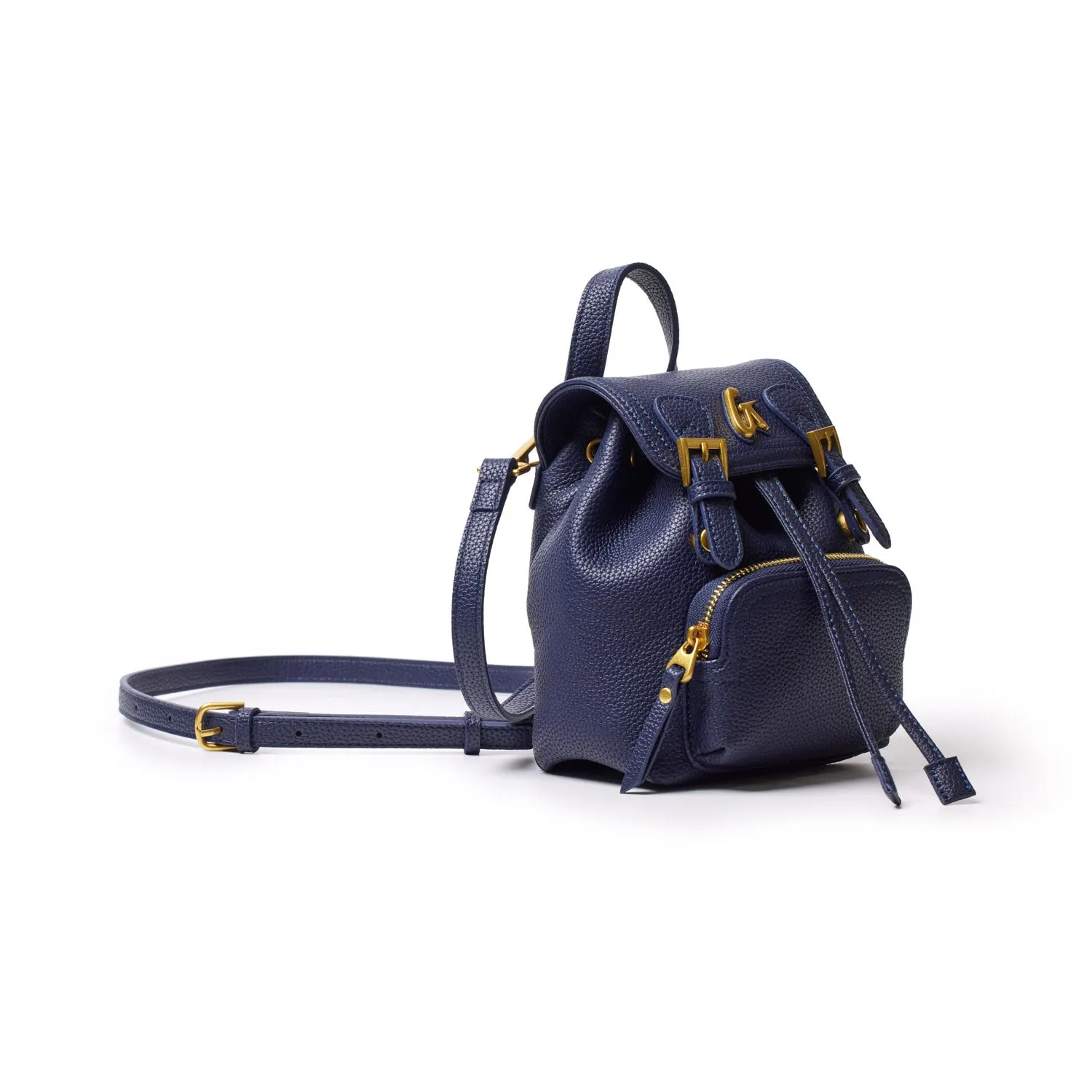 MINI PEBBLE CROSSBODY BACKPACK - NAVY