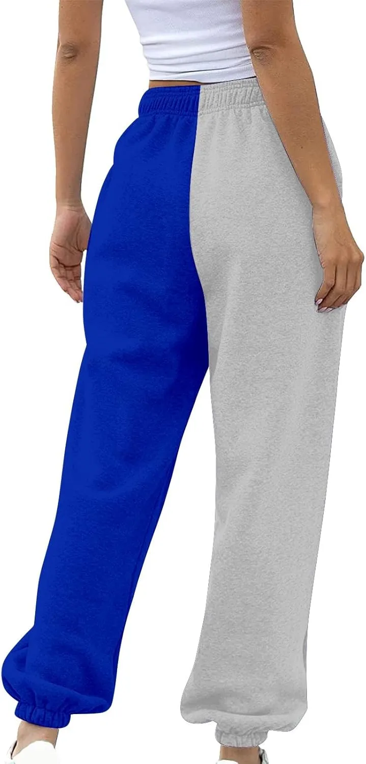 Miyaomn Women's Joggers Pants Casual Patchwork Drawstring Running Trousers Athletic Workout Gym Yoga Sweatpants with Pockets