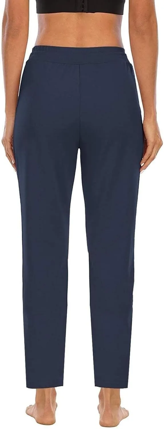 Miyaomn Women's Wide Leg Athletic Sweatpants Drawstring High Waisted Casual Joggers Straight Leg Lounge Trousers with Pockets