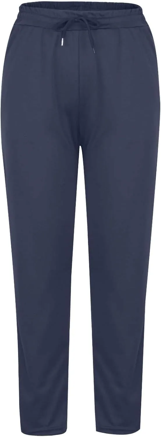 Miyaomn Women's Wide Leg Athletic Sweatpants Drawstring High Waisted Casual Joggers Straight Leg Lounge Trousers with Pockets