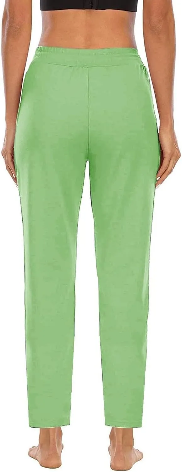 Miyaomn Women's Wide Leg Athletic Sweatpants Drawstring High Waisted Casual Joggers Straight Leg Lounge Trousers with Pockets
