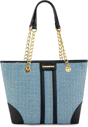 Montana West MEDIUM Tote Bag for Women Quilted Chain Handbags Shoulder Purse