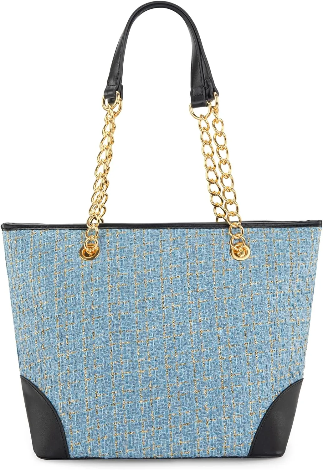 Montana West MEDIUM Tote Bag for Women Quilted Chain Handbags Shoulder Purse