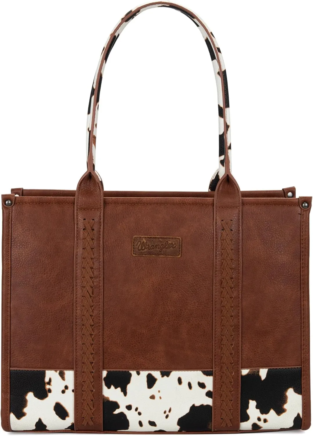 Montana West × Wrangler Tote Bag for Women Western Cow Print Purse Designer Top Handle Handbags