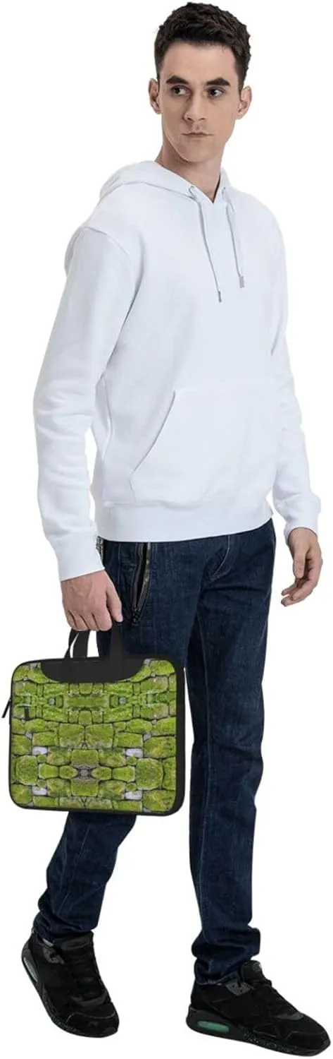 Moss Stone Pavement Print Laptop Bag,Can Use It Freely As A Shoulder Bag,Crossbody Bag,And Briefcase