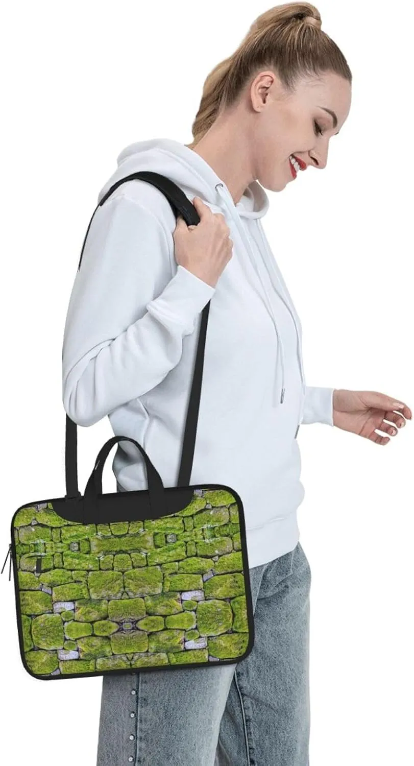 Moss Stone Pavement Print Laptop Bag,Can Use It Freely As A Shoulder Bag,Crossbody Bag,And Briefcase