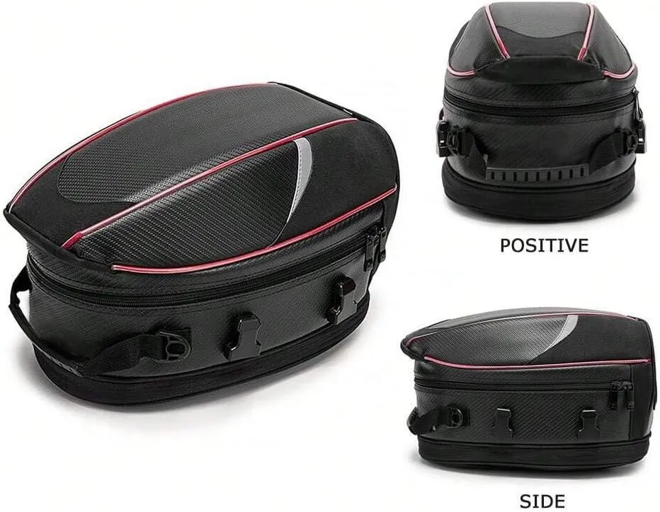 Motorcycle Tail Bag for Triumph Bonneville Speed Master Cruisers, Large Capacity Water-Resistant Wear-Resistant Motorcycle Helmet Bag, Expandable Rear Seat Storage Luggage Backpack