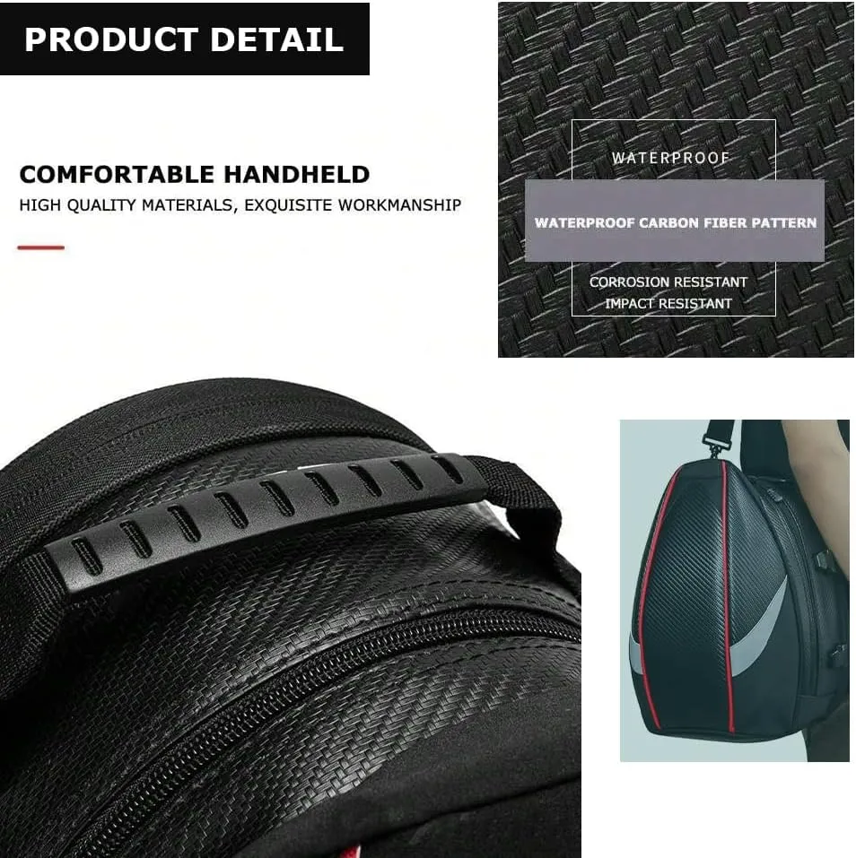 Motorcycle Tail Bag for Triumph Bonneville Speed Master Cruisers, Large Capacity Water-Resistant Wear-Resistant Motorcycle Helmet Bag, Expandable Rear Seat Storage Luggage Backpack