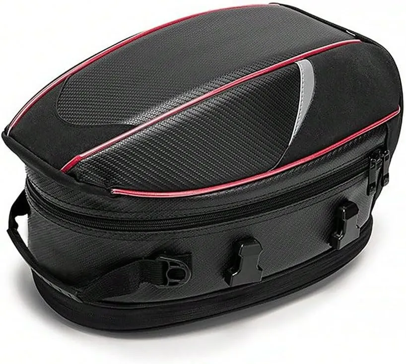 Motorcycle Tail Bag for Triumph Bonneville Speed Master Cruisers, Large Capacity Water-Resistant Wear-Resistant Motorcycle Helmet Bag, Expandable Rear Seat Storage Luggage Backpack