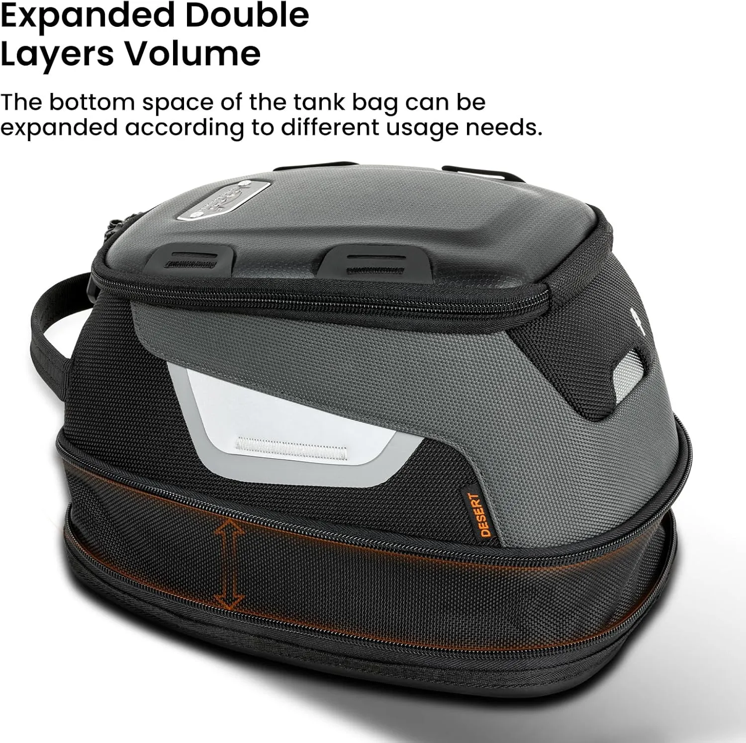 Motorcycle Tank Bag Expandable Motorcycle Bag, Magnetic Suction Quick Release No Contact With The Paint Surface Of The Fuel Tank Will Not Damage The Paint Surface Compatible With TRIUMPH for BMW
