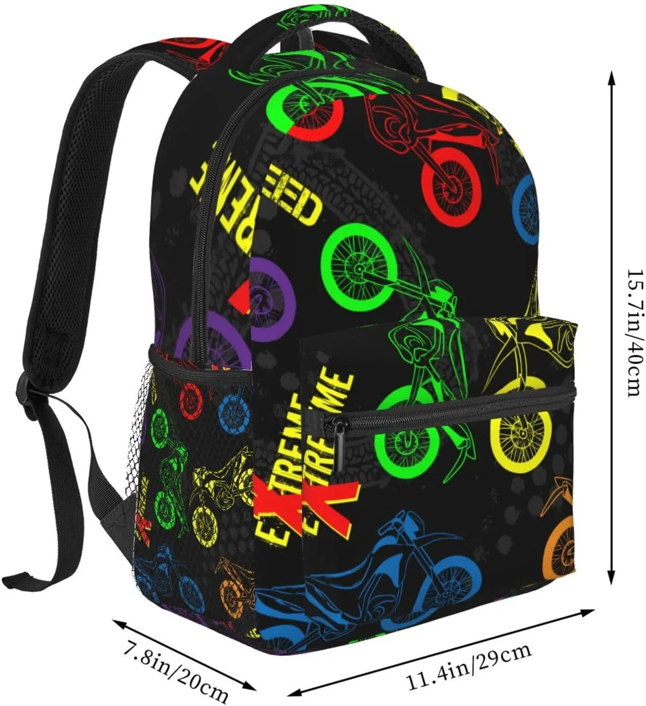 Motorcycles Grunge Guys Modern Urban Extreme Race Backpacks 15 Inch Laptop Backpack Multipurpose Double Shoulder Bag For Men Women Gifts
