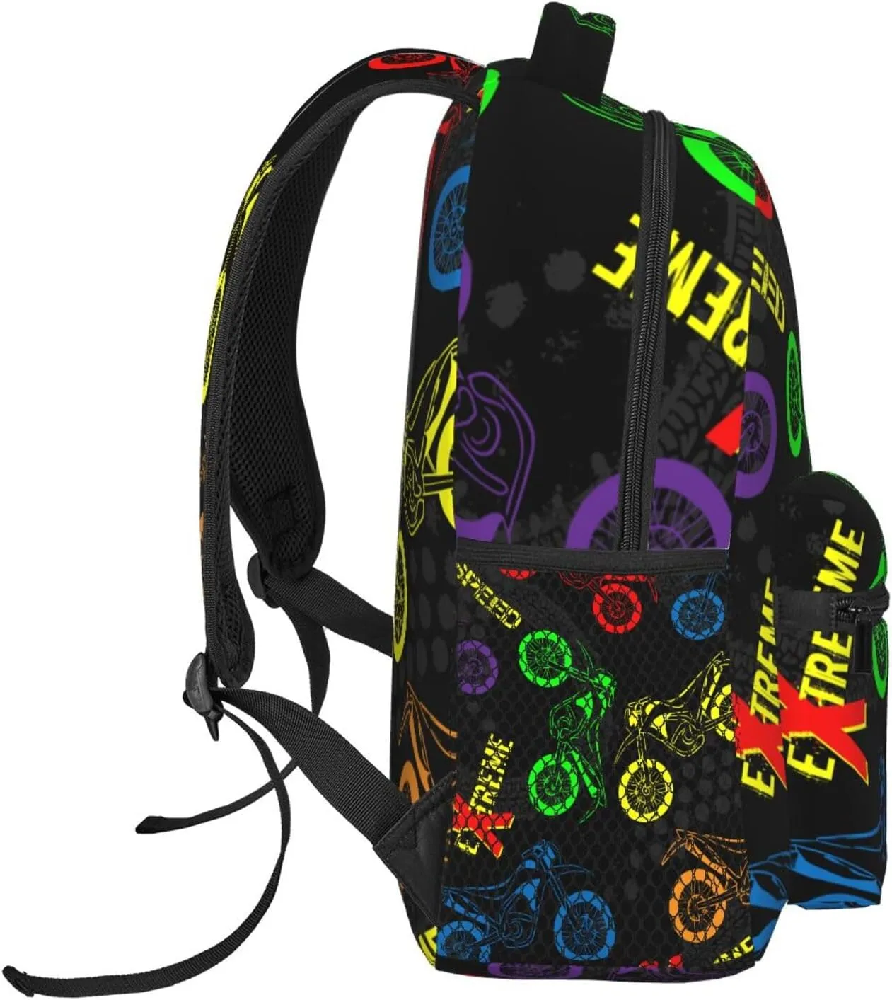 Motorcycles Grunge Guys Modern Urban Extreme Race Backpacks 15 Inch Laptop Backpack Multipurpose Double Shoulder Bag For Men Women Gifts