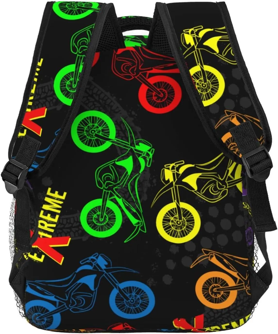Motorcycles Grunge Guys Modern Urban Extreme Race Backpacks 15 Inch Laptop Backpack Multipurpose Double Shoulder Bag For Men Women Gifts