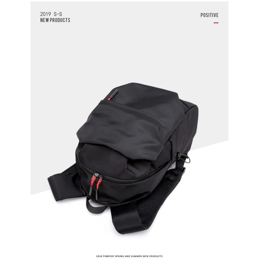 Multifunction Waterproof Backpack Men Luxury Student School Bags Notebook Backpacks Casual Pleated 15.6 Inch Laptop Bag For Men