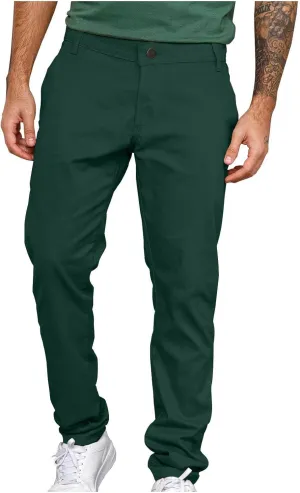 Muscularfit Mens Casual Dress Cotton Linen Pants Loose Fit Straight Legs Fashion Buckle Zipper Business Straight Sweatpants