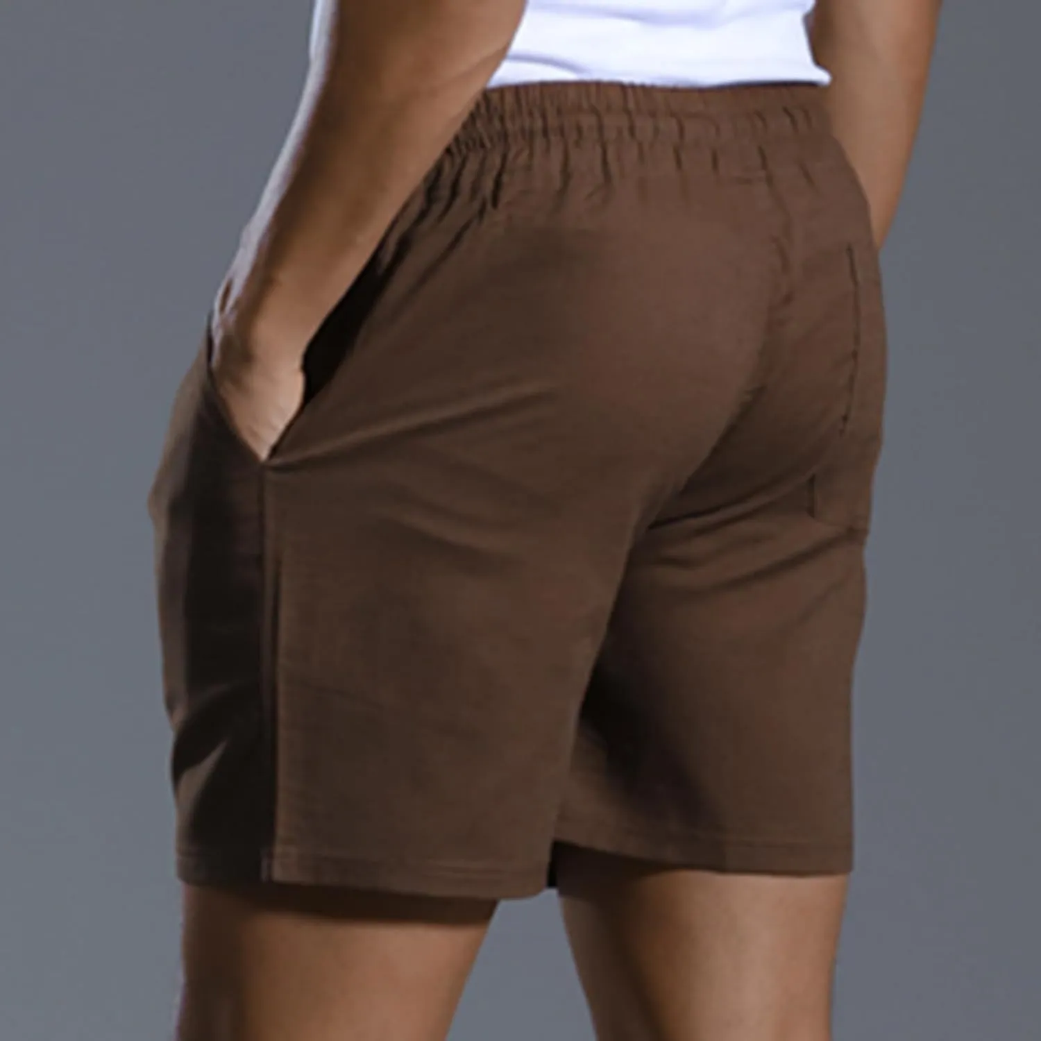 Muscularfit Mens Stretch Shorts Summer Causal Elastic Waist Drawstring Cotton Linen Shorts Loose Fit Solid Gym Beach Shorts