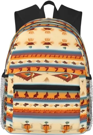 Native American Print Travel Backpack, Suitable For Daily Commute, Outdoor Sports And Weekend Vacation