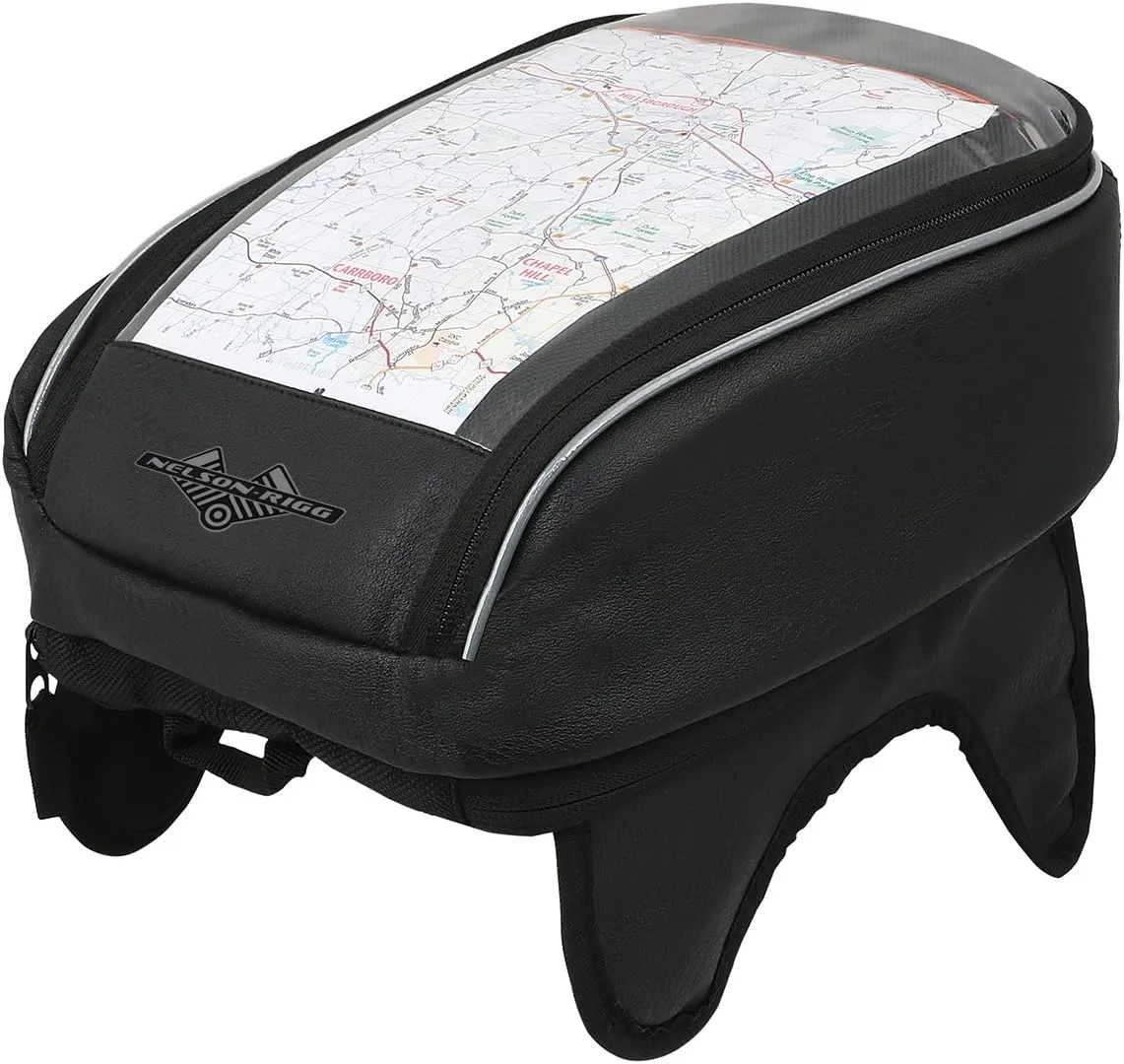 Nelson-Rigg Route 1 Journey Highway Cruiser Magnetic Tank Bag, fits Harley Davidson, Indian, Honda, Yamaha, Suzuki and more
