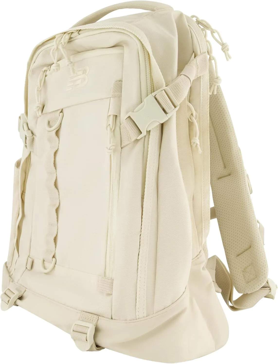 New Balance Laptop Backpack, Athletics Advanced Commuter Travel Bag for Men and Women, Off White, 19.5 inch